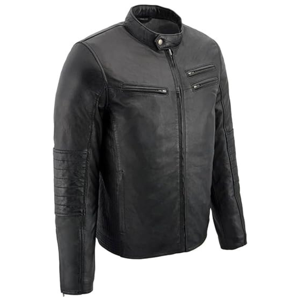 Black-Sheepskin-Biker-Jacket