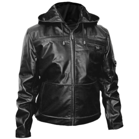 Black Steel Hooded Jacket
