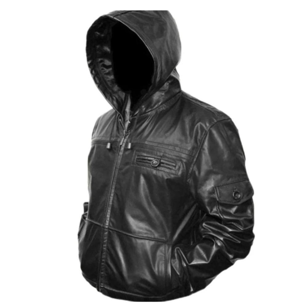 Black Steel Hooded Jacket