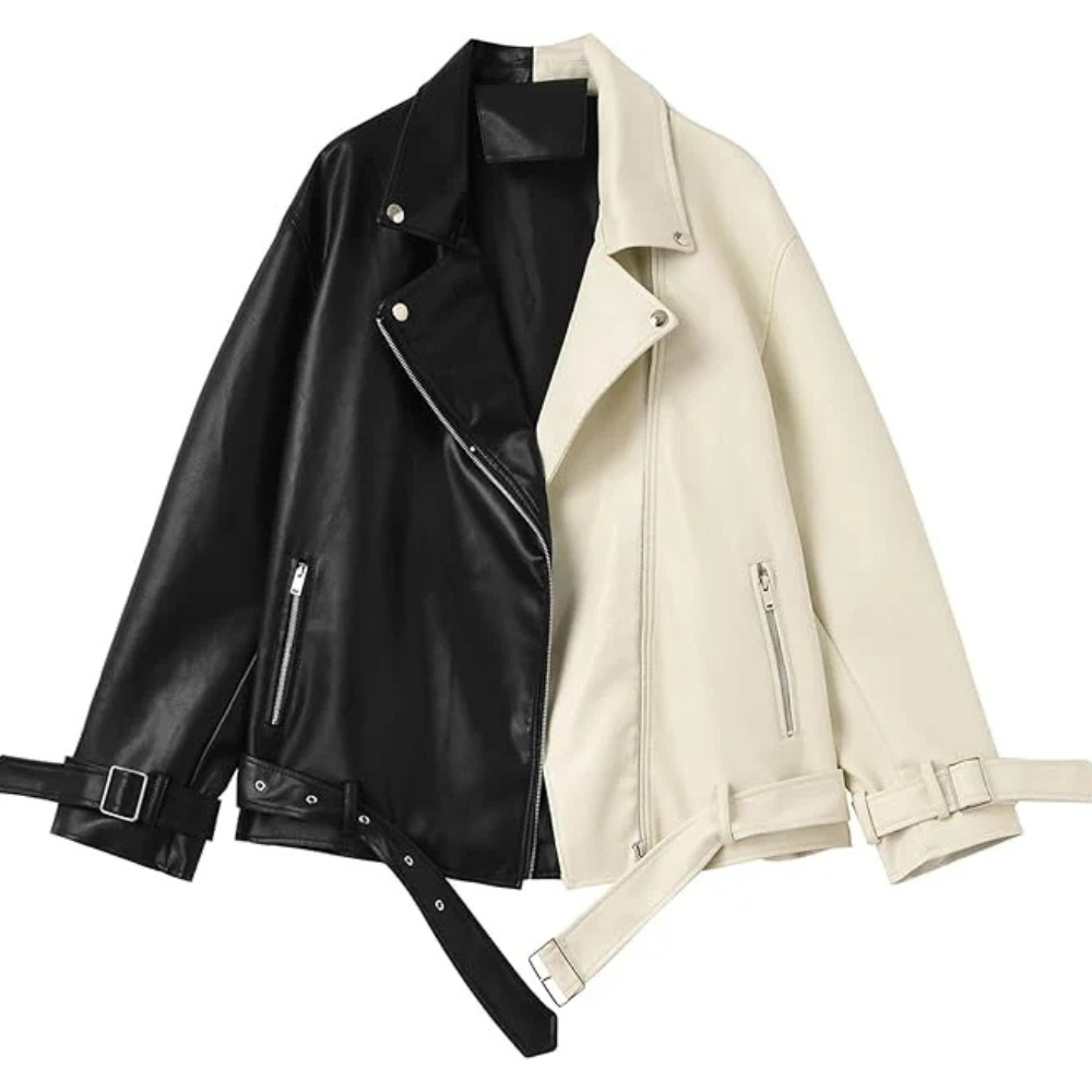 Black & White Biker Jacket