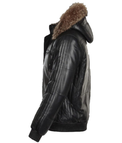 Black Wolf Faux Shearling Jacket