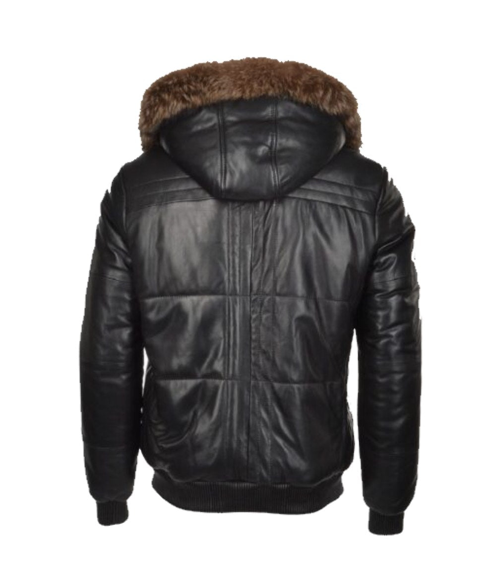 Black Wolf Faux Shearling Jacket