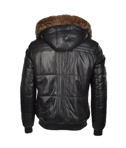 Black Wolf Faux Shearling Jacket