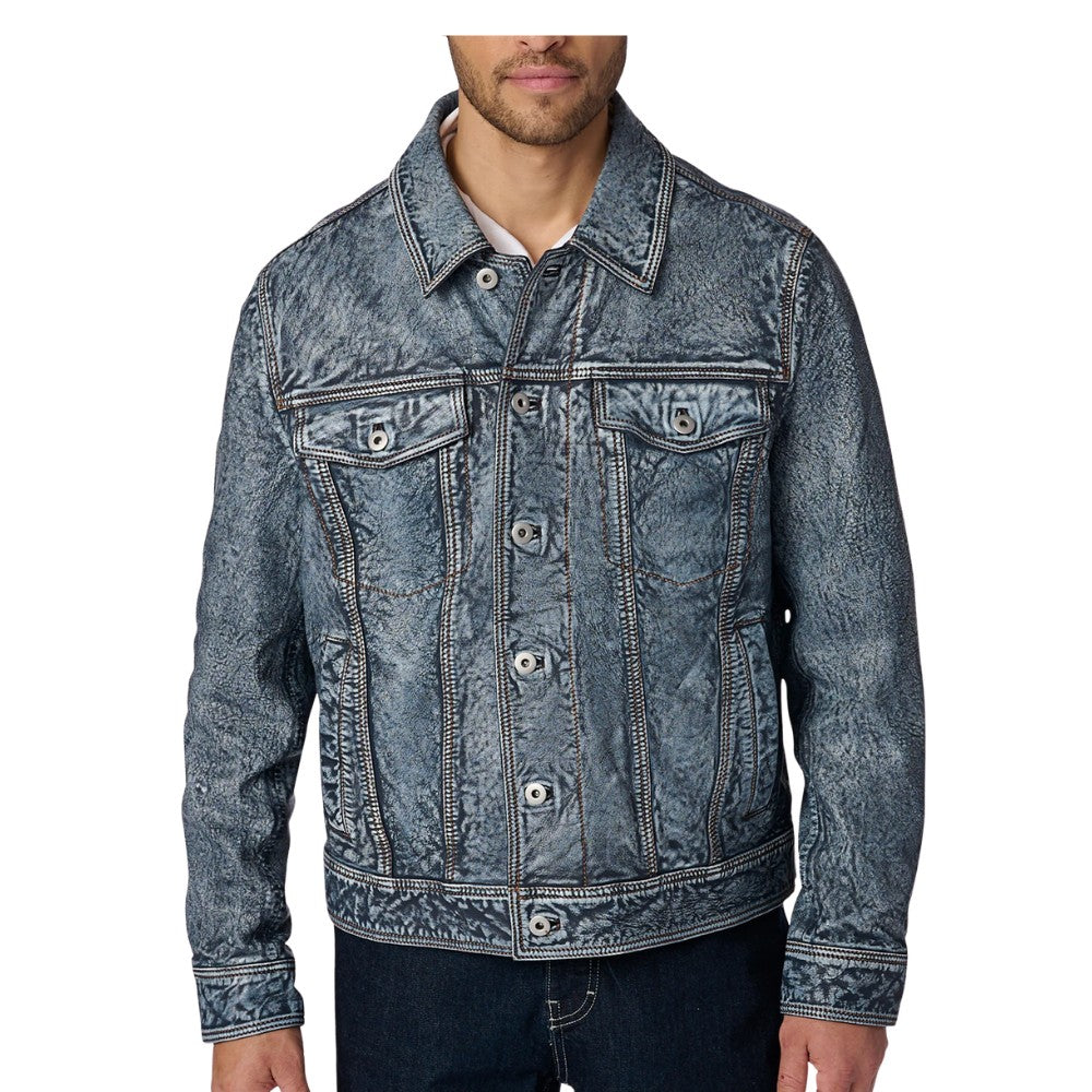 Blue Acid Wash Drift Trucker Jacket