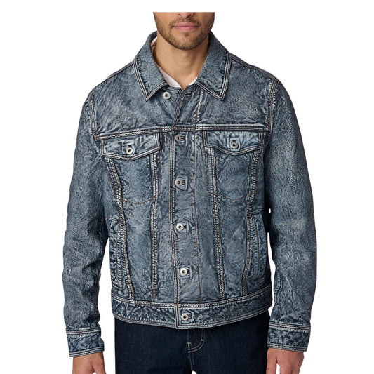 Blue Acid Wash Drift Trucker Jacket