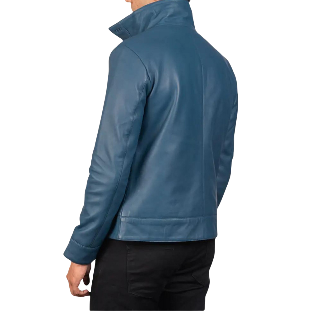 Blue Barricade Leather Jacket