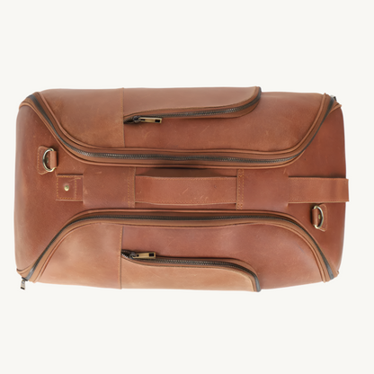 Tan Adventure  Leather Duffle