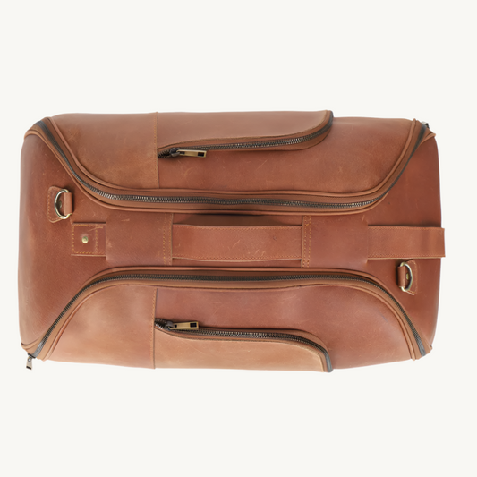 Tan Adventure  Leather Duffle