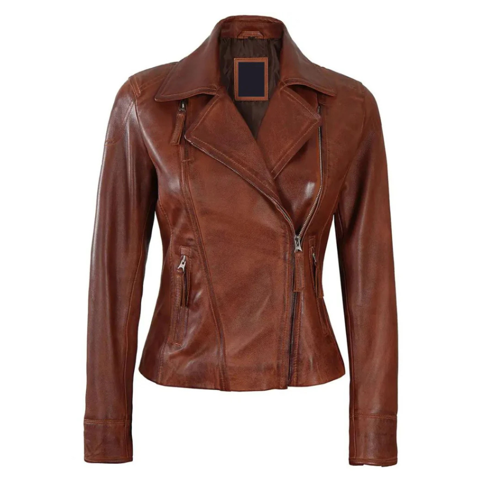 Brown Tryst Biker Jacket