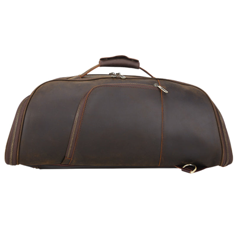 Brown Adventure Duffle Leather Backpack