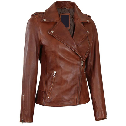 Brown Arcane Biker Jacket
