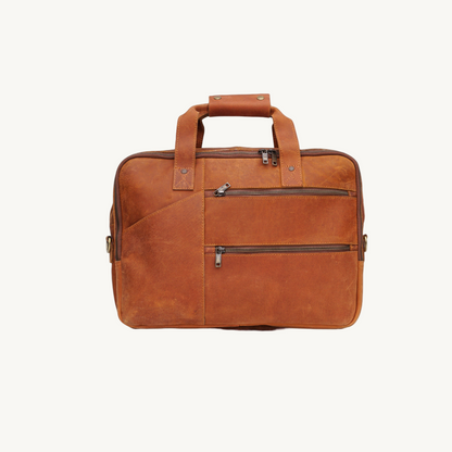Brown Artisan Leather Briefcase
