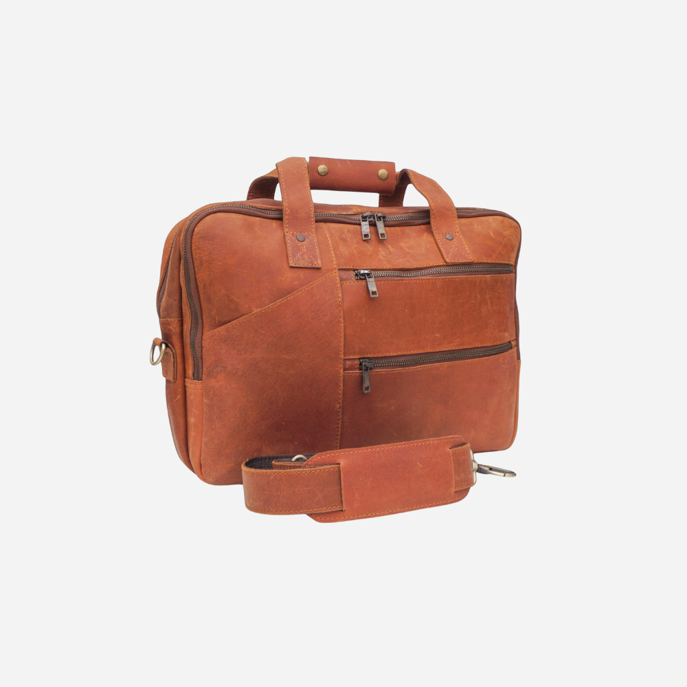Brown Artisan Leather Briefcase