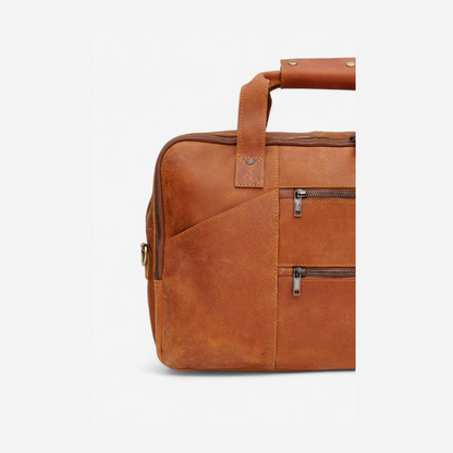 Brown Artisan Leather Briefcase