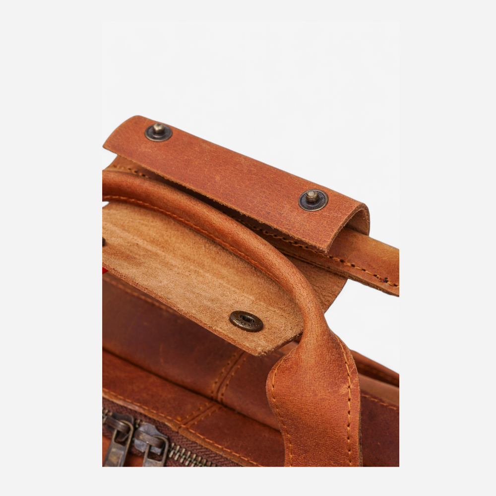 Brown Artisan Leather Briefcase