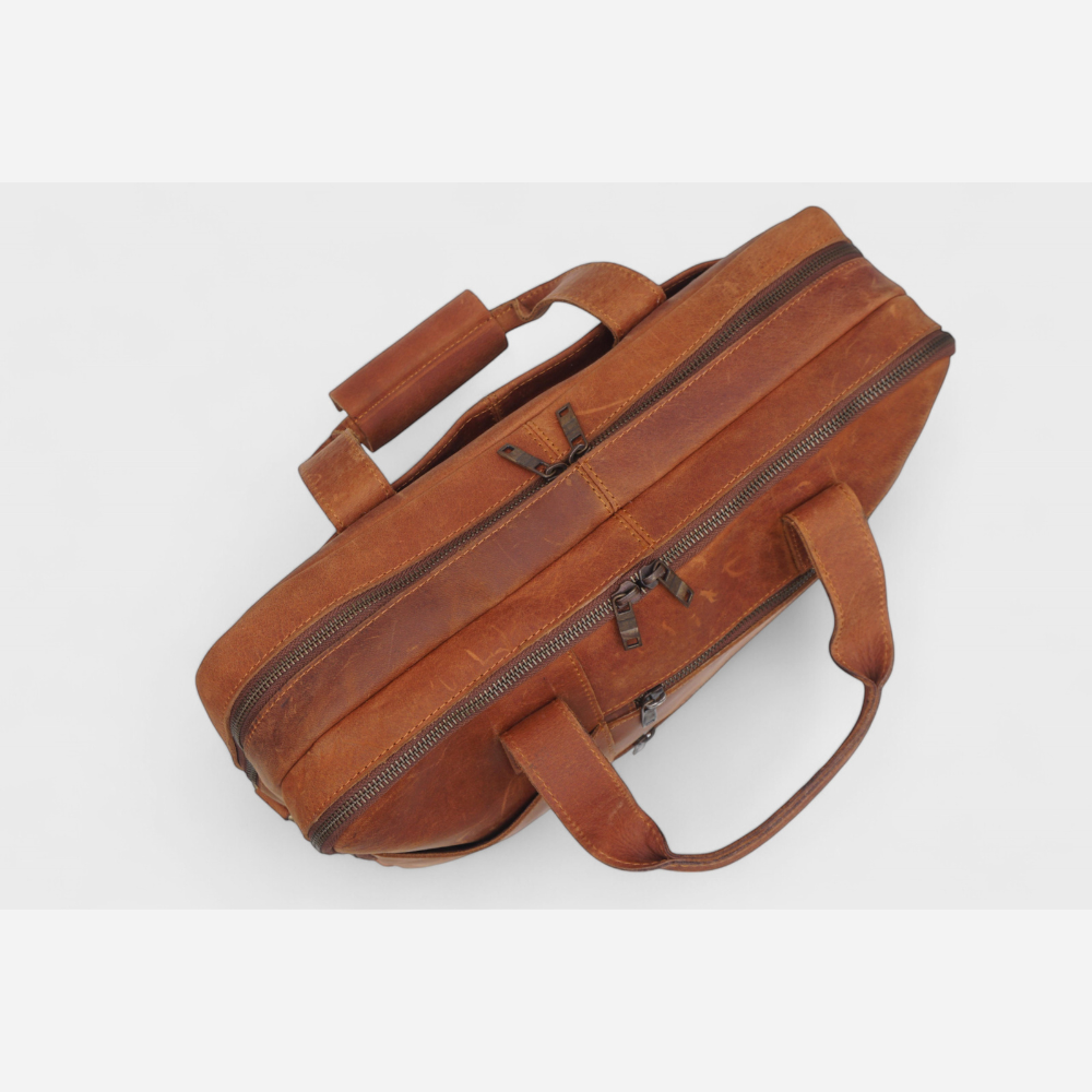 Brown Artisan Leather Briefcase