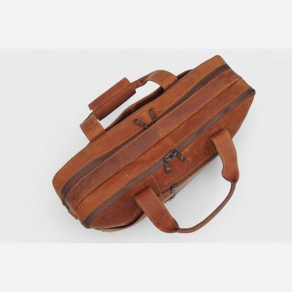 Brown Artisan Leather Briefcase