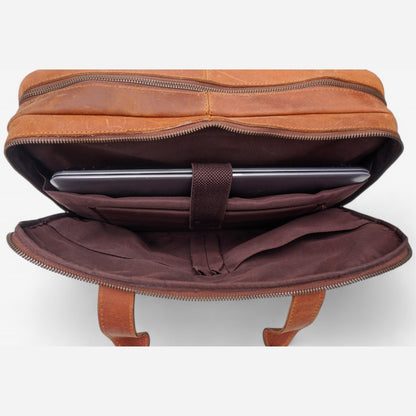 Brown Artisan Leather Briefcase