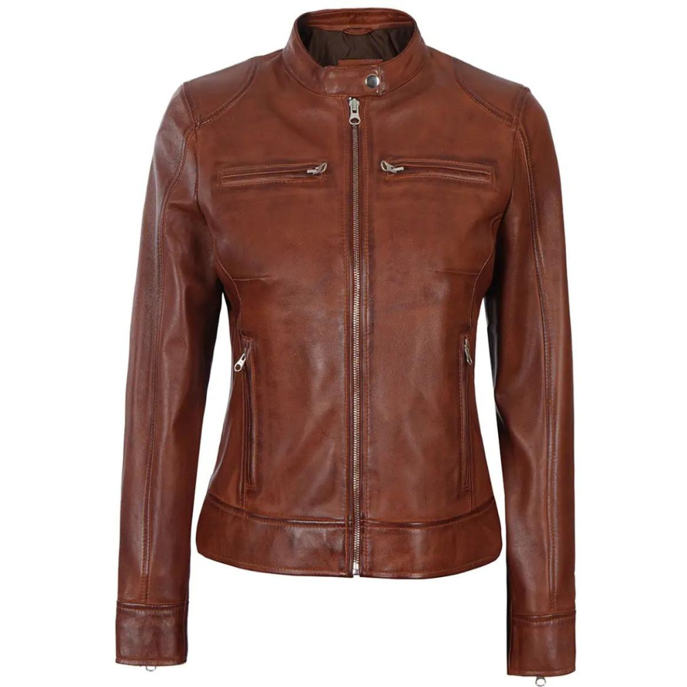 Brown Aurora Biker Jacket