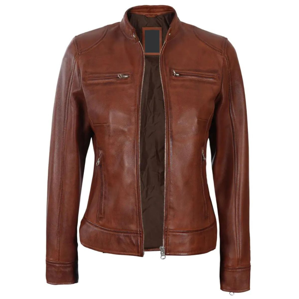 Brown Aurora Biker Jacket