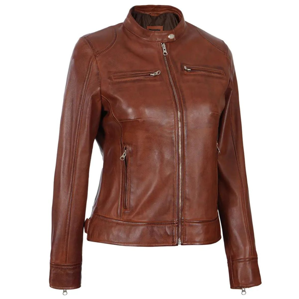 Brown Aurora Biker Jacket