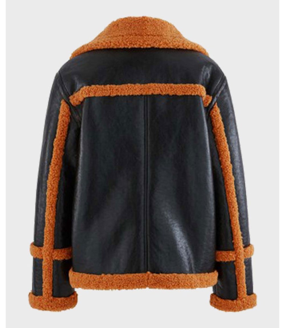 Brown & Black Outlaw Faux Shearling Jacket