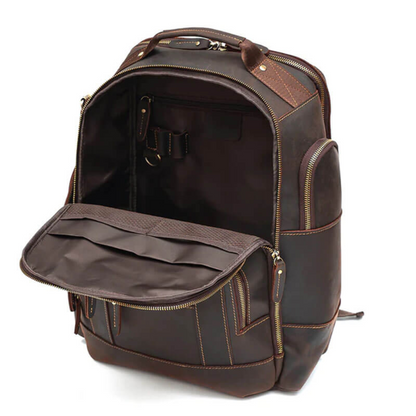 Brown Classic Leather Backpack