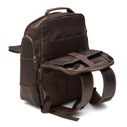 Brown Classic Leather Backpack
