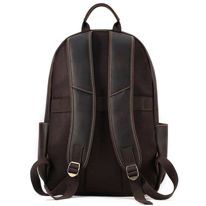 Brown Damrie Leather Backpack