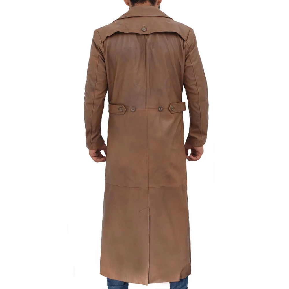 Brown Distressed Era Trench Coat