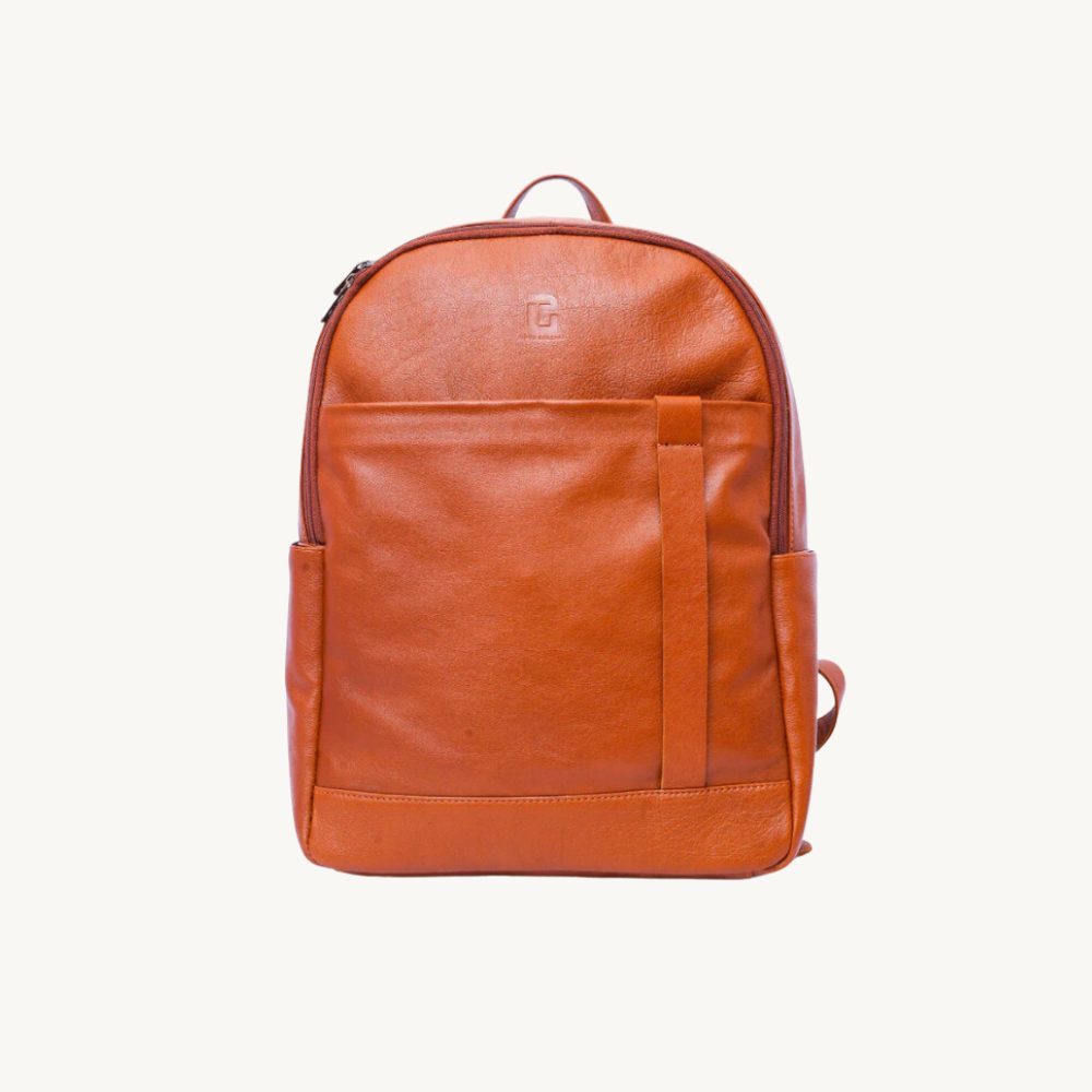 Brown Flex Leather Backpack