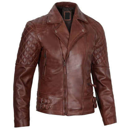 Brown Fusion Biker Jacket