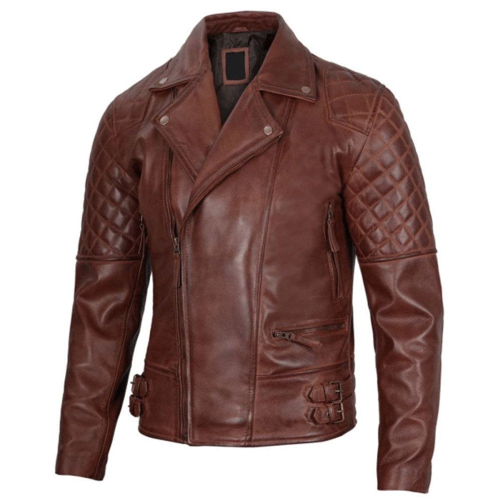 Brown Fusion Biker Jacket