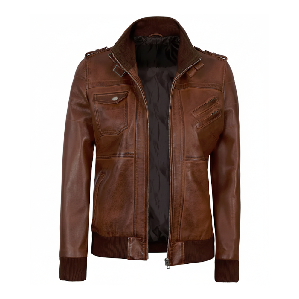 Brown Fusion Hooded Jacket