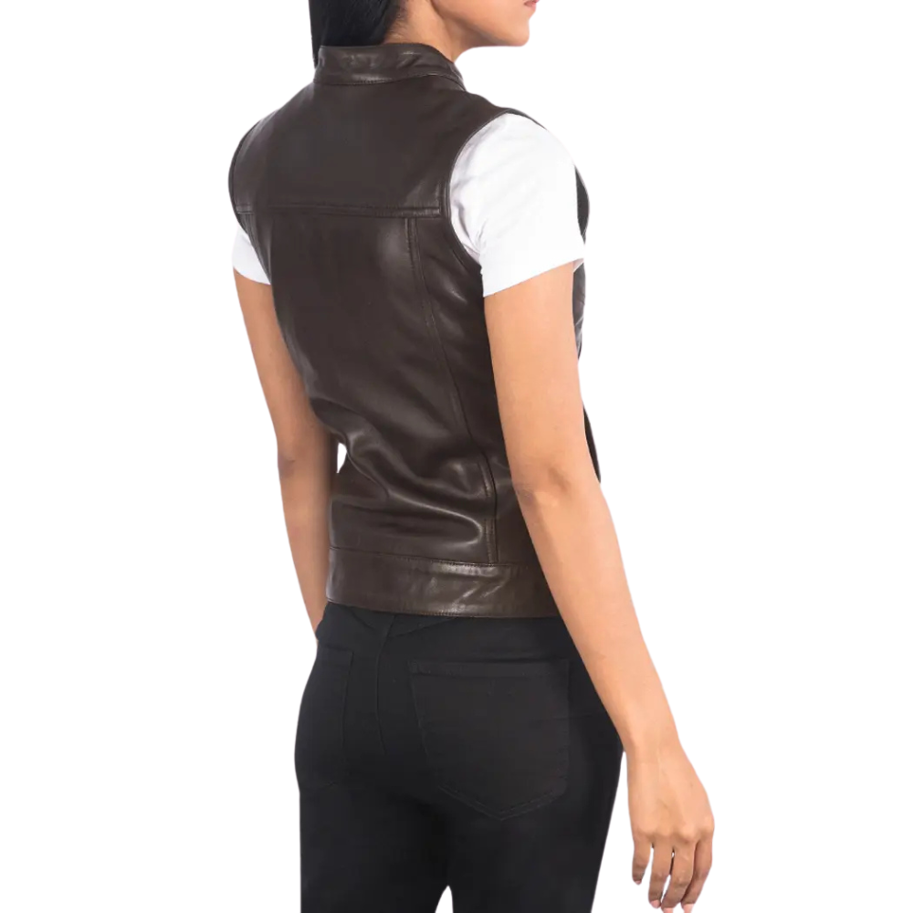 Brown Grit & Grace Leather Vest