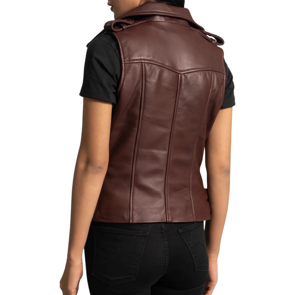 Brown Gritty Rider Leather Vest