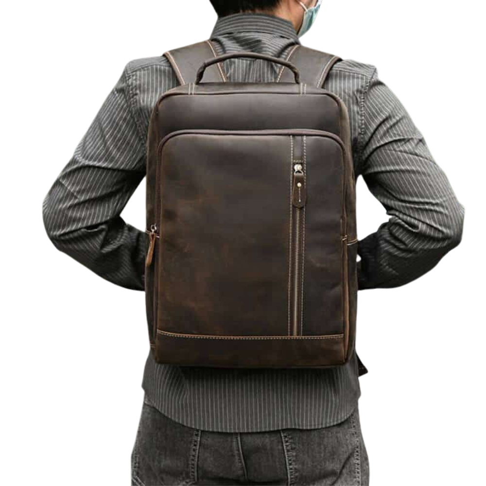 Brown Heritage Leather Backpack