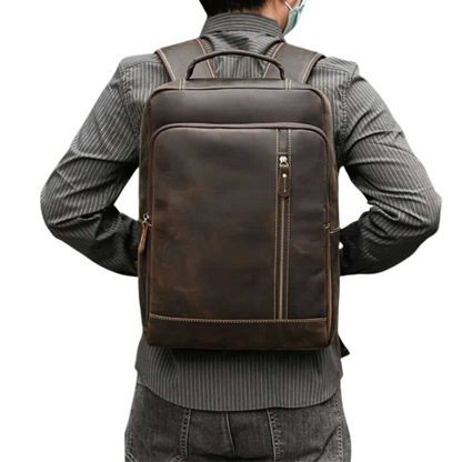 Brown Heritage Leather Backpack