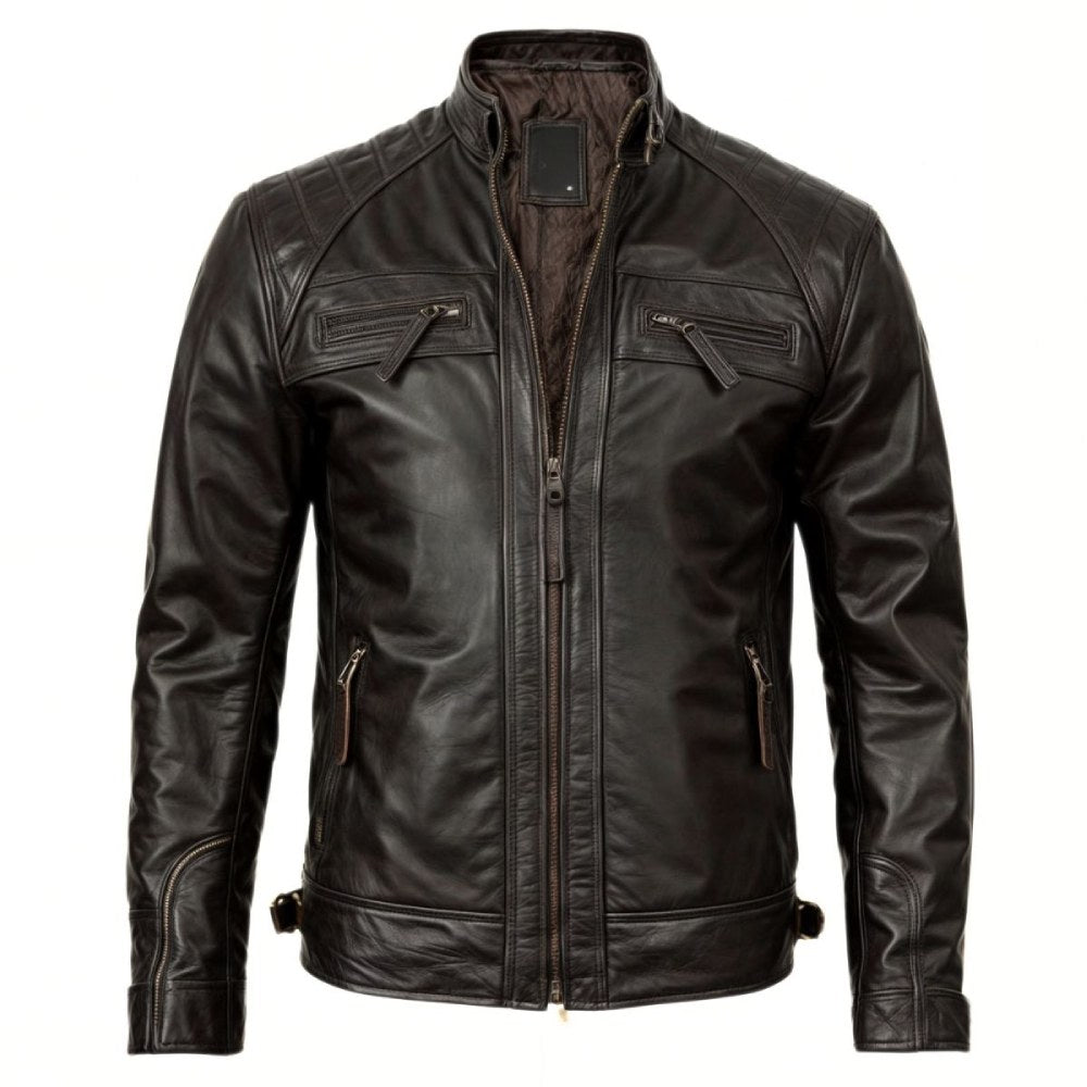 Brown Heritage Racer Jacket