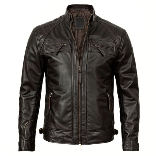 Brown Heritage Racer Jacket