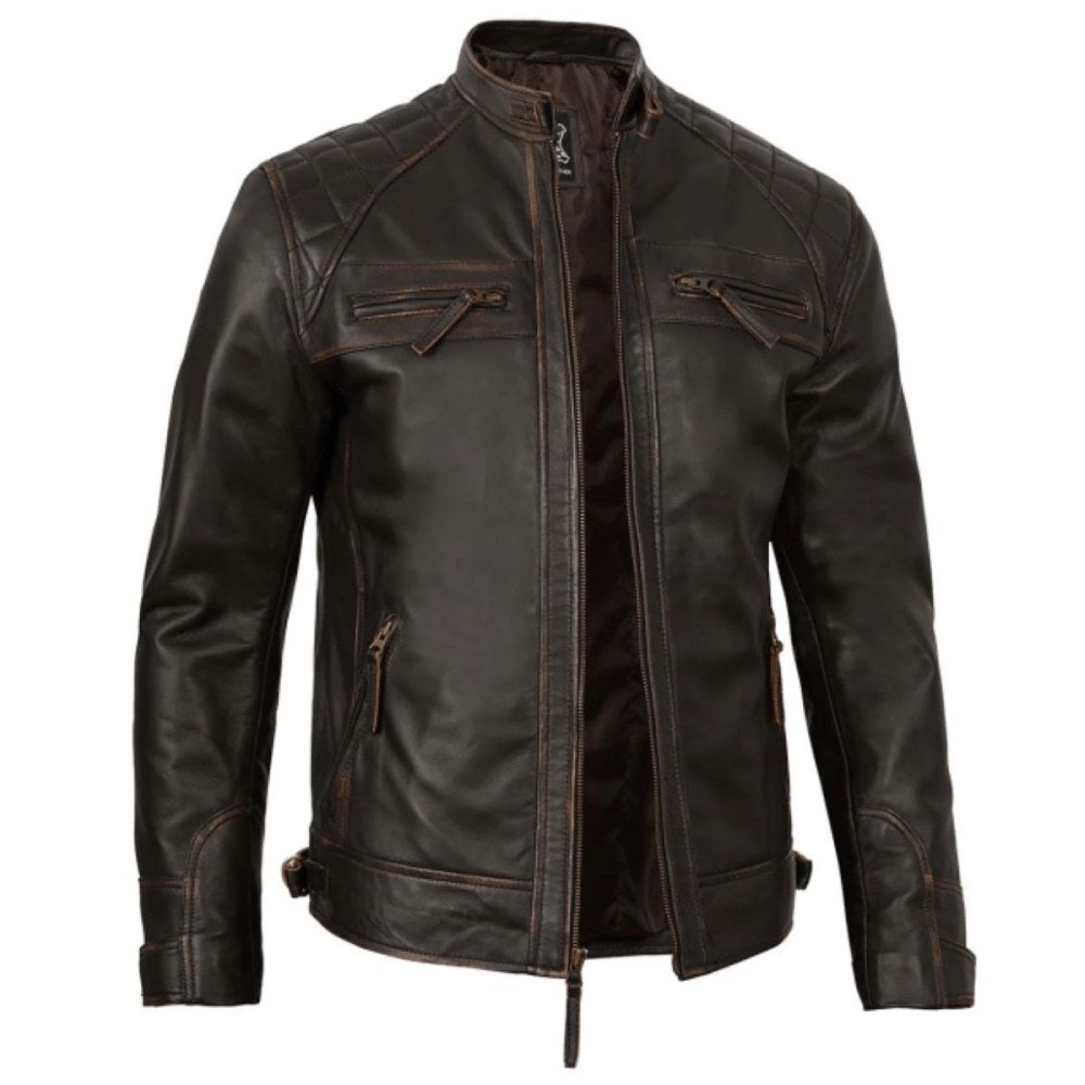 Brown Heritage Racer Jacket