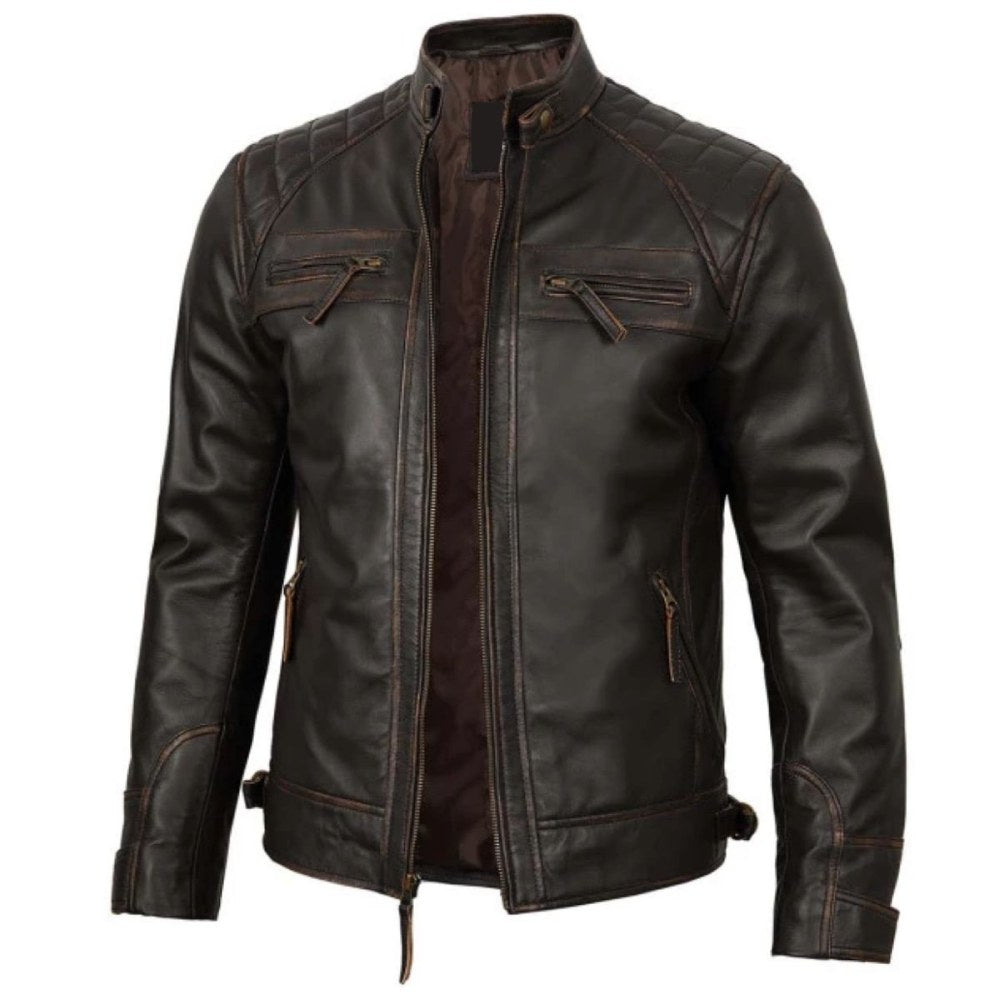 Brown Heritage Racer Jacket