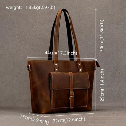 Brown Juggernaut Vintage Tote