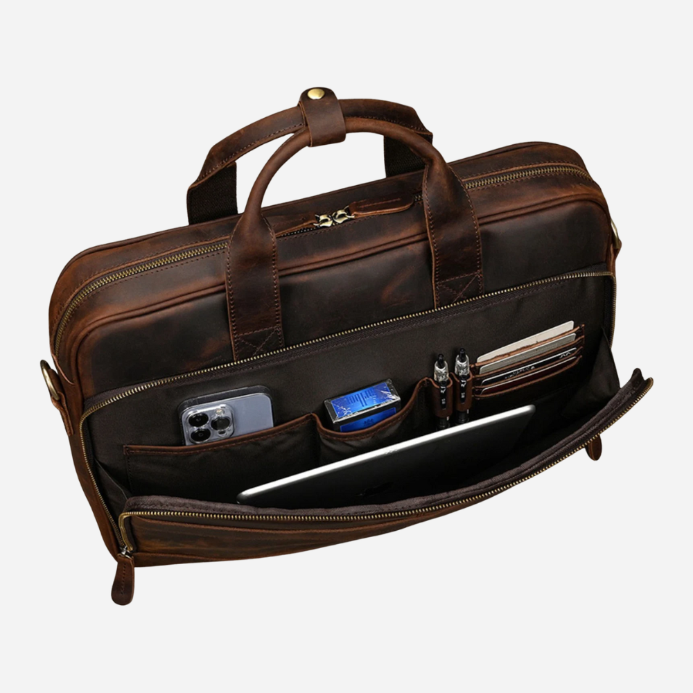Brown Leather Executive Briefcase