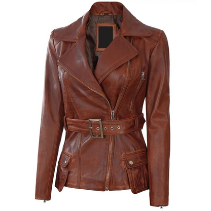 Brown Luminance Biker Jacket
