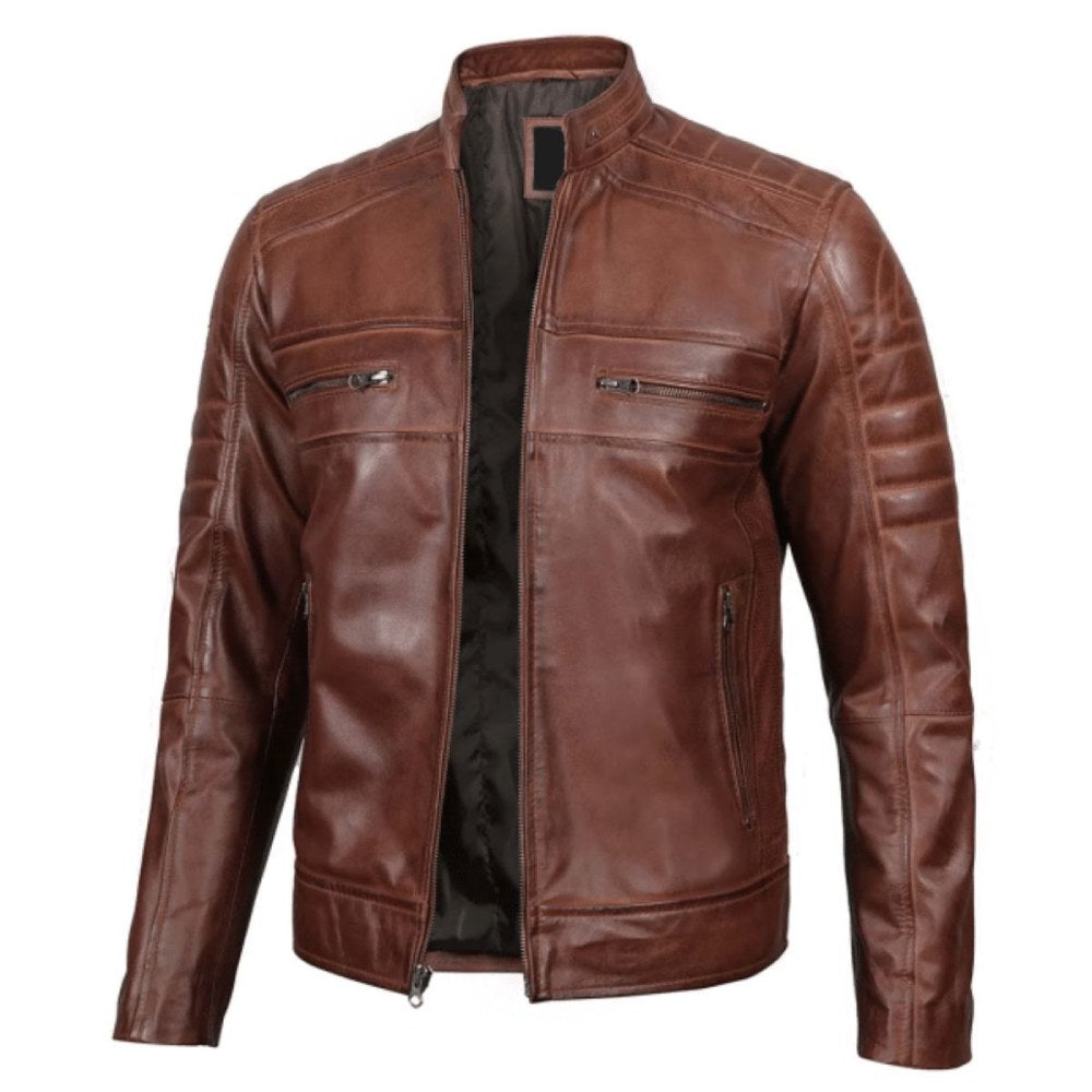 Brown Modern Nomad Biker Jacket