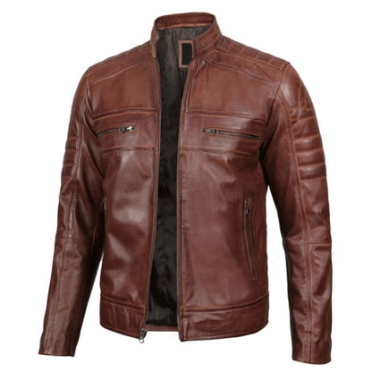 Brown Modern Nomad Biker Jacket
