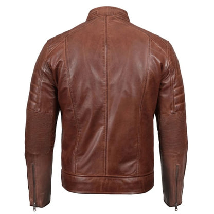 Brown Modern Nomad Biker Jacket