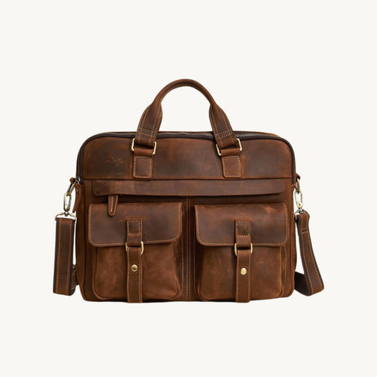 Brown-Posh-Leather-Briefcase