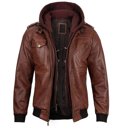 Brown Prowler Hooded Jacket